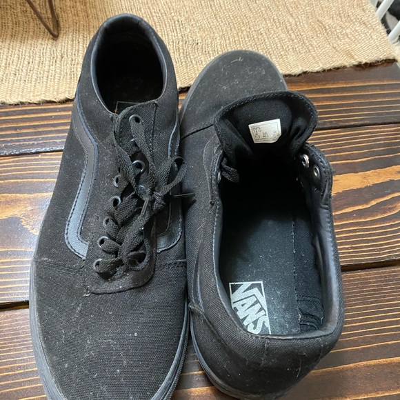 solid black vans